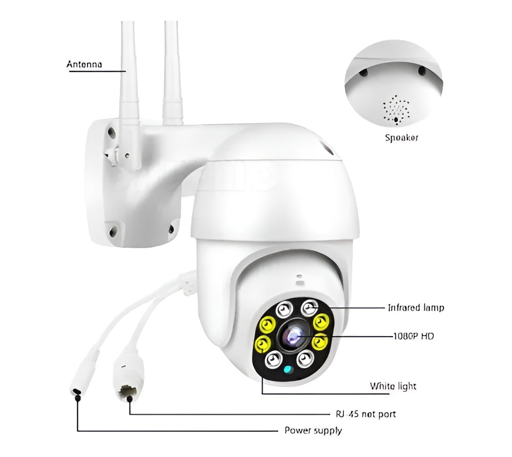 Cámara Robotica Exterior V380 Wifi Colo
