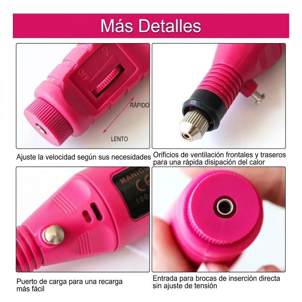 Kit Pulidor De Uñas Eléctrico Lima