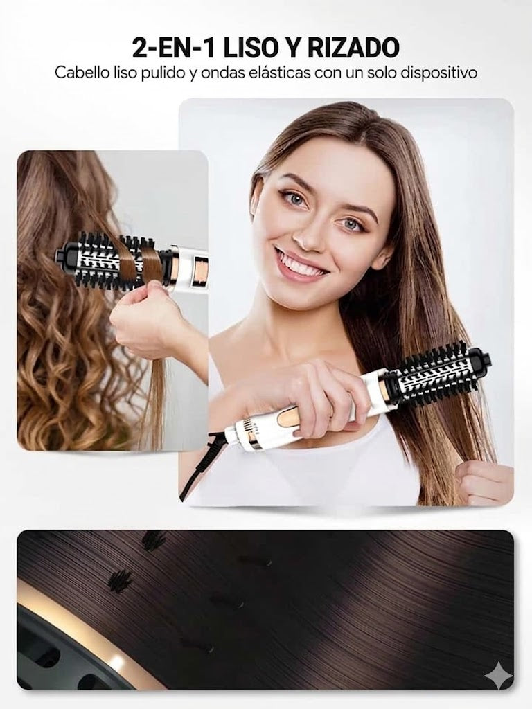 Cepillo Secador Alisador Giratorio